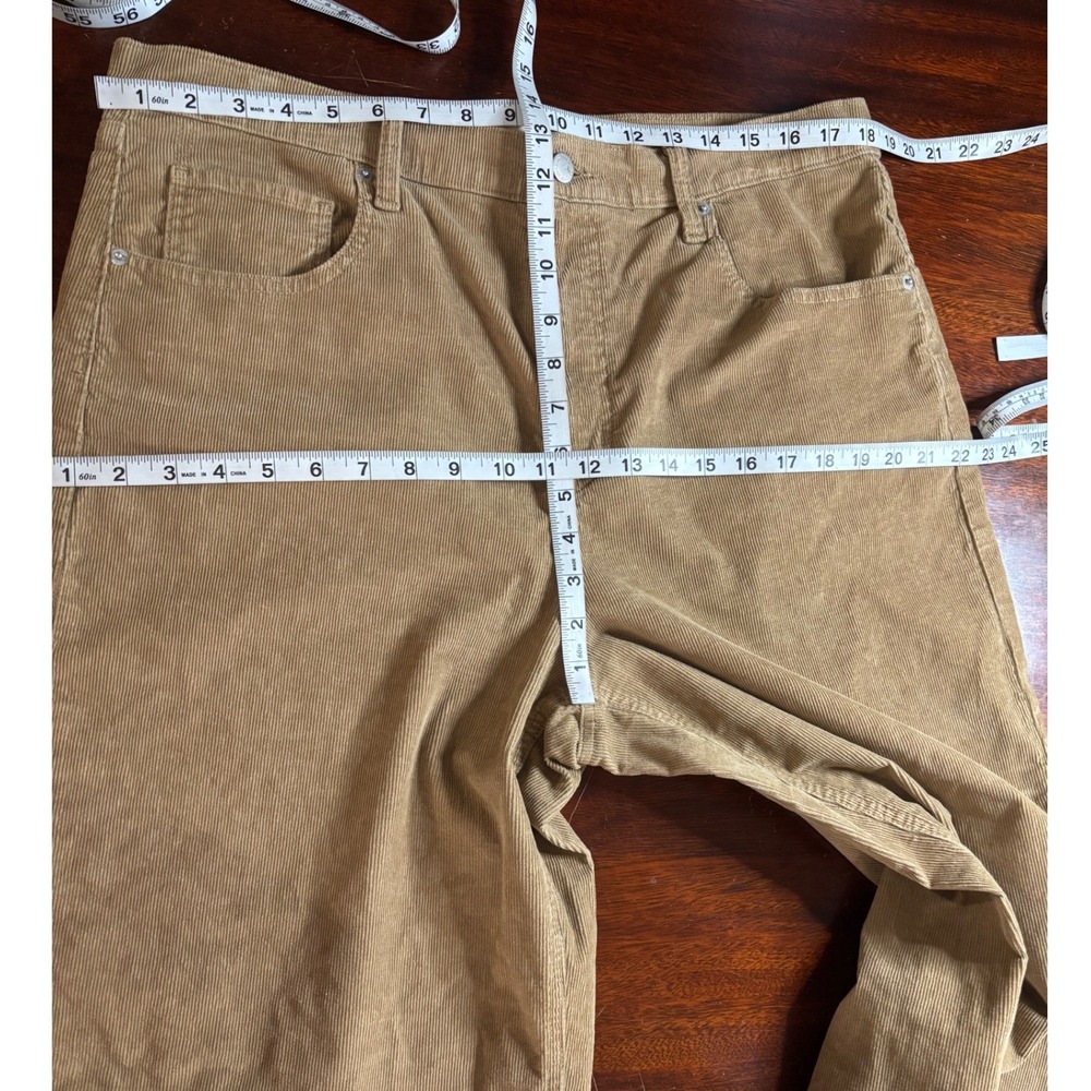 Universal Thread Womens High Rise Easy Barrel Corduroy Pants 14 Crop Earthy Tan - Picture 7 of 9
